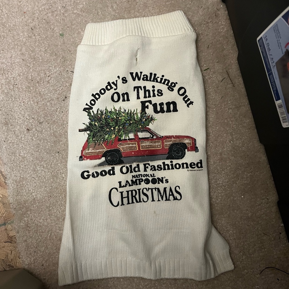 Dog sweater size medium